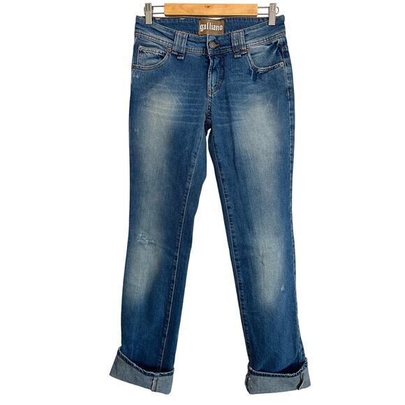 Galliano Denim - Galliano Y2K Vintage Straight Leg Jeans Women’s Size 29 Medium Wash